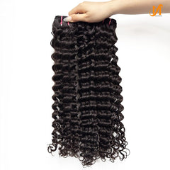 Top Mink Virgin Deep Wave Hair 1/3/4 Bundles Deals