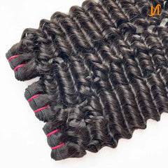 Top Mink Virgin Deep Wave Hair 1/3/4 Bundles Deals