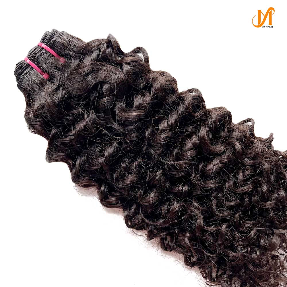 Top Mink Virgin Curly Wave Hair 1/3/4 Bundles Deals