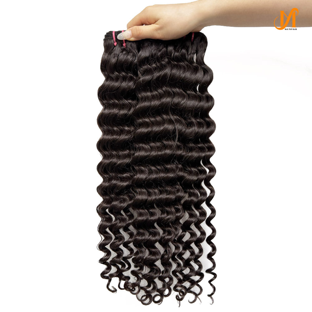 Top Mink Virgin Loose Deep Wave Hair 1/3/4 Bundles Deals
