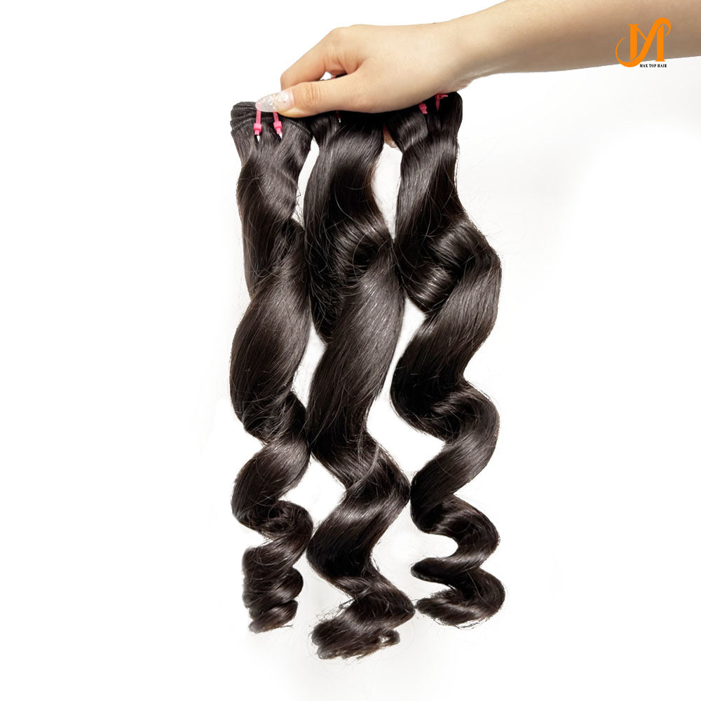Top Mink Virgin Loose  Wave Hair 1/3/4 Bundles Deals